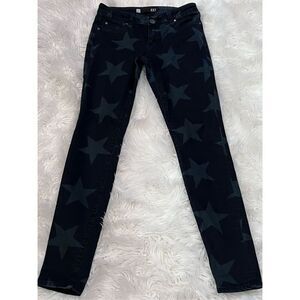 KUT From The Kloth Mia Toothpick Skinny Jeans With Stars Size 0
